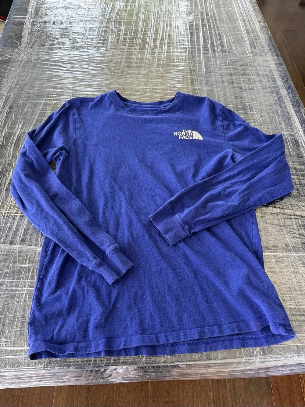 The North Face Blue Long Sleeve Logo Tee